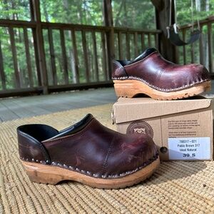 Steel Toe - Troentorp Clogs - "Pablo Brown" leather, EU 39 / US Women's 8.5/9